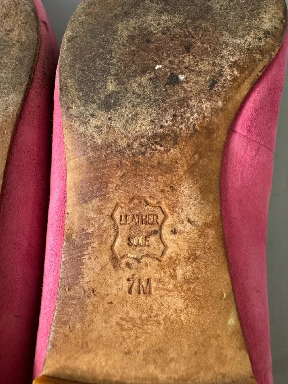 Tory Burch Pink Suede Pointed Flats, Size 7 M